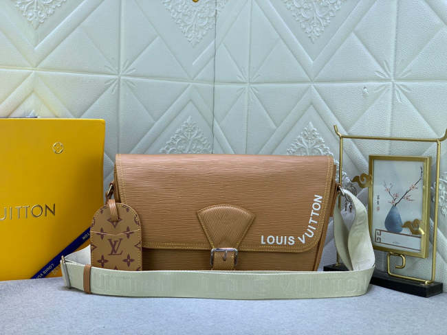 M23097 canvas leather bag ,5A,size 34x19x11cm, no box, B110-186
