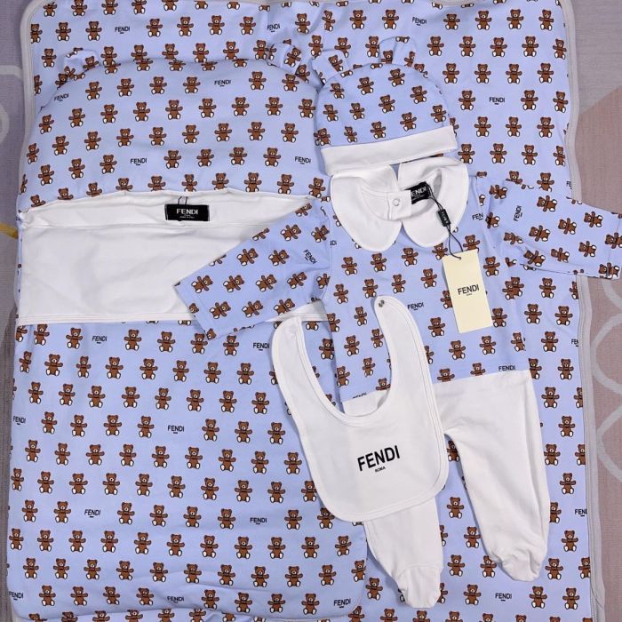 Newborn Baby crawl suit five-piece suit Cloak quilt  set clothes , CL110-136-138