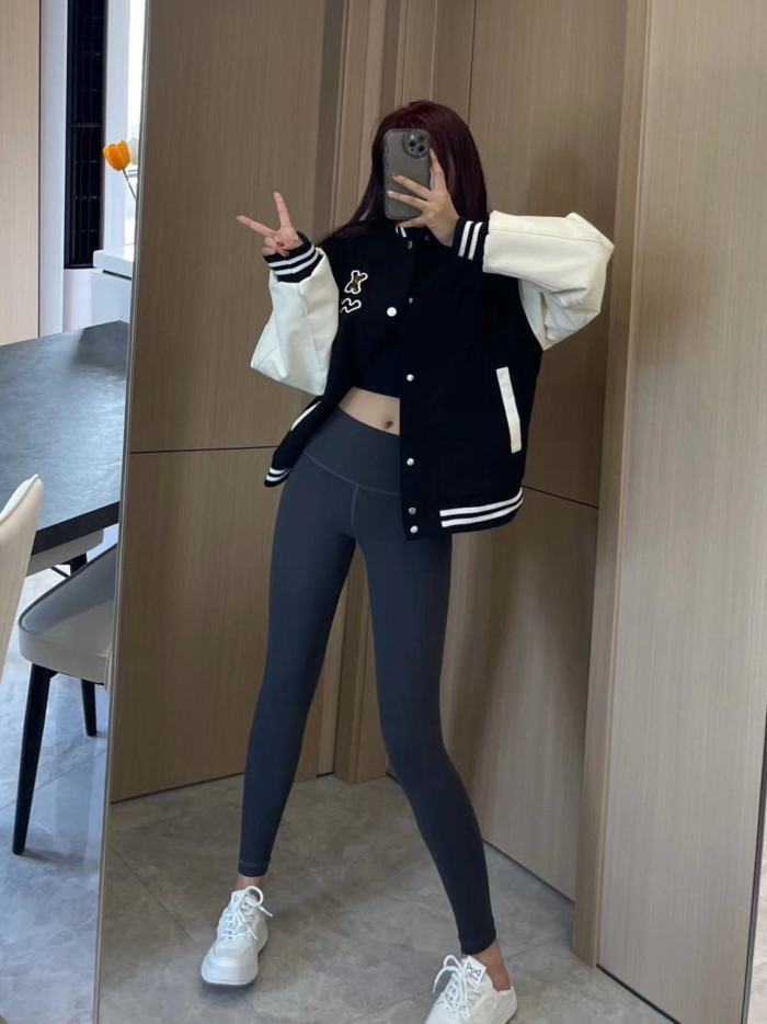 On the outside, tight, high-waisted sweatpants Yoga pants，CL30-713-716