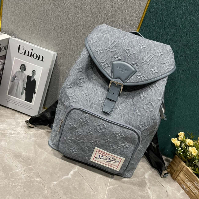 M22534 Canvas leather bag ,5A,size 32x40x19cm, no box, B110-188