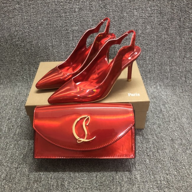Top quality, real lether, women heel shoes + cross shoulder bag set, shoes size 35-43,heel 6/8/10/12cm, bag size 22x12x5.5cm, with box, B300-5