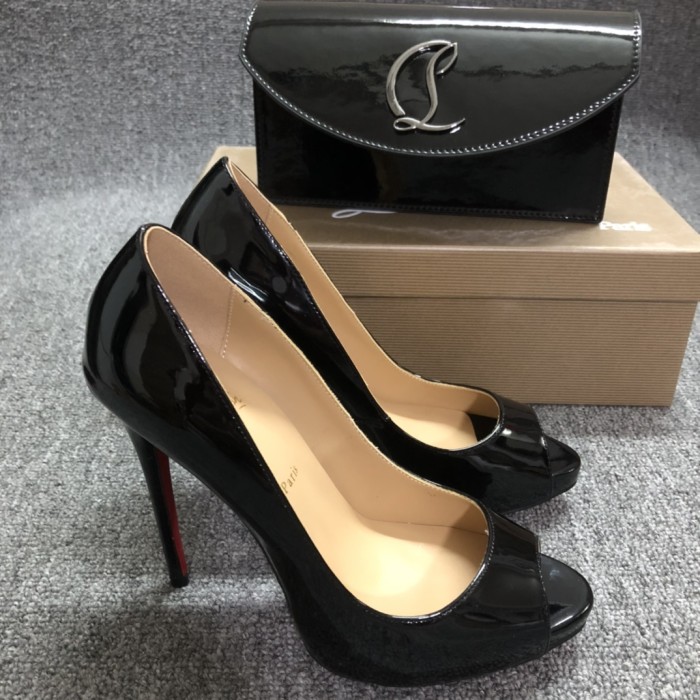 Top quality, real lether, women heel  shoes + cross shoulder bag set,  shoes size 35-43,heel 12cm, bag size 22x12x5.5cm, with box, B300-11