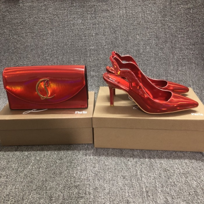 Top quality, real lether, women heel  shoes + cross shoulder bag set,  shoes size 35-43,heel 6/8/10/12cm, bag size 22x12x5.5cm, with box, B300-5