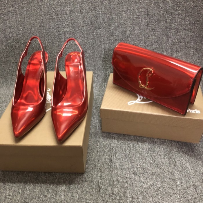 Top quality, real lether, women heel  shoes + cross shoulder bag set,  shoes size 35-43,heel 6/8/10/12cm, bag size 22x12x5.5cm, with box, B300-5