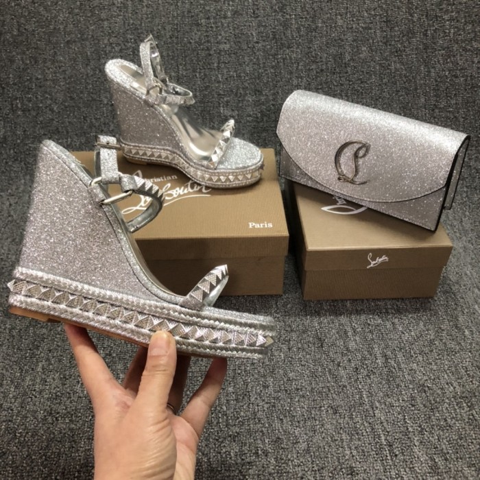 Top quality, real lether, women high heel sandals shoes + cross shoulder bag set,  shoes size 35-43,heel 14cm, bag size 22x12x5.5cm, with box, B300-9