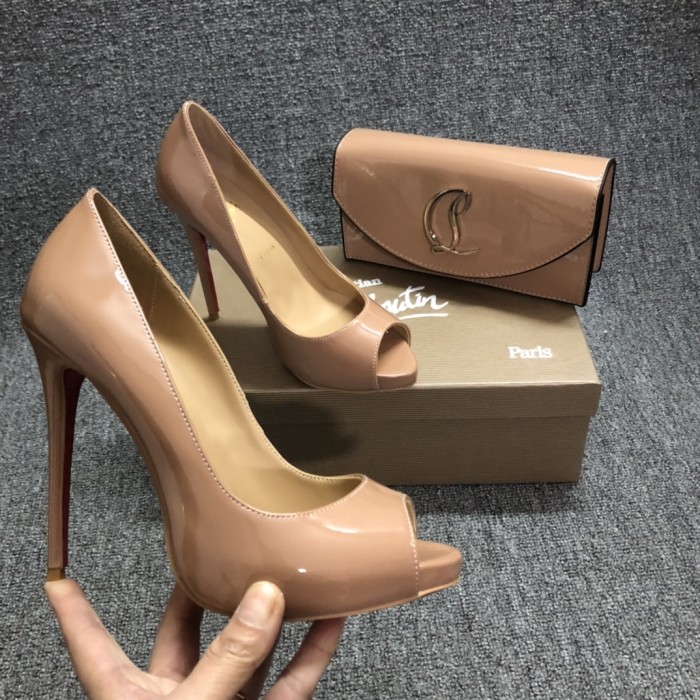 Top quality, real lether, women heel  shoes + cross shoulder bag set,  shoes size 35-43,heel 12cm, bag size 22x12x5.5cm, with box, B300-10