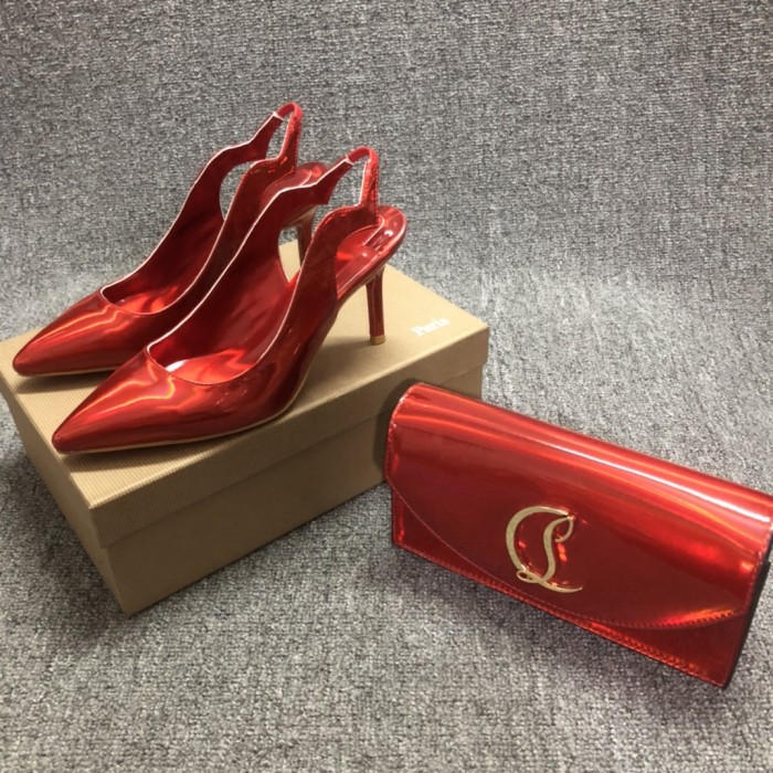 Top quality, real lether, women heel  shoes + cross shoulder bag set,  shoes size 35-43,heel 6/8/10/12cm, bag size 22x12x5.5cm, with box, B300-5