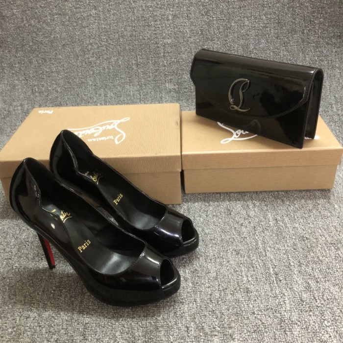Top quality, real lether, women high heel sandals shoes + cross shoulder bag set,  shoes size 35-43,heel 12cm, bag size 22x12x5.5cm, with box, B300-8
