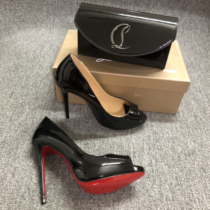 Top quality, real lether, women heel  shoes + cross shoulder bag set,  shoes size 35-43,heel 12cm, bag size 22x12x5.5cm, with box, B300-11