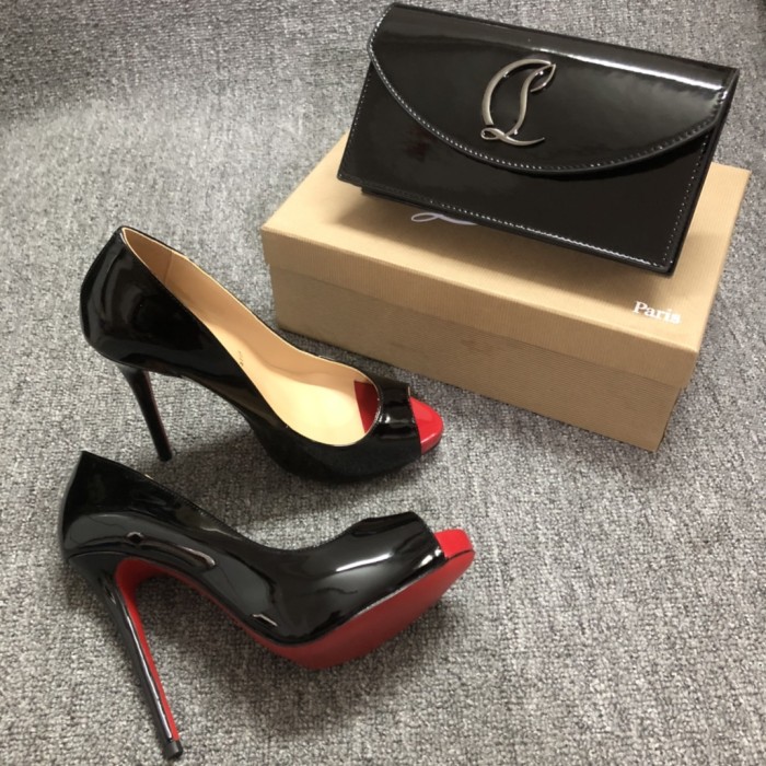 Top quality, real lether, women high heel sandals shoes + cross shoulder bag set,  shoes size 35-43,heel 12cm, bag size 22x12x5.5cm, with box, B300-2