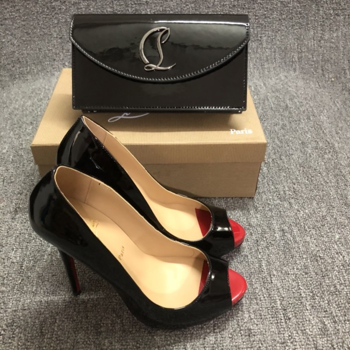 Top quality, real lether, women high heel sandals shoes + cross shoulder bag set,  shoes size 35-43,heel 12cm, bag size 22x12x5.5cm, with box, B300-2