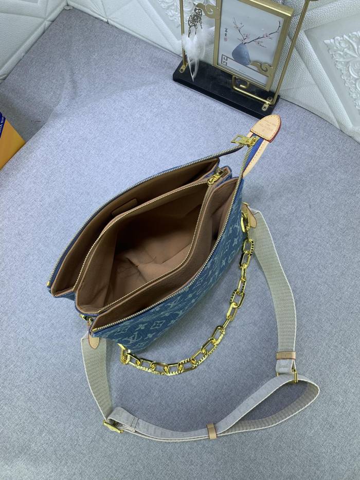 M59278 Canvas leather  bag ,5A,size 26x20x12cm, no box, B110-208
