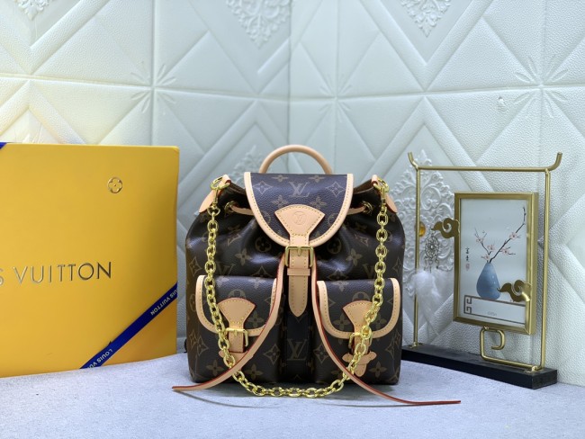 M46932 Canvas leather bag ,5A,size 21x23x10cm, no box, B110-215