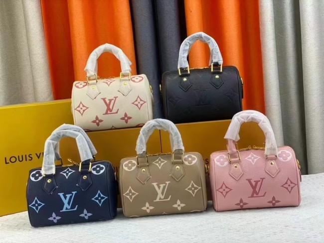 Nano Speedy bag canvas leather bags ,5A,size 20.5 x 13.5 x 12.0 cm, no box, B88-1765-1769