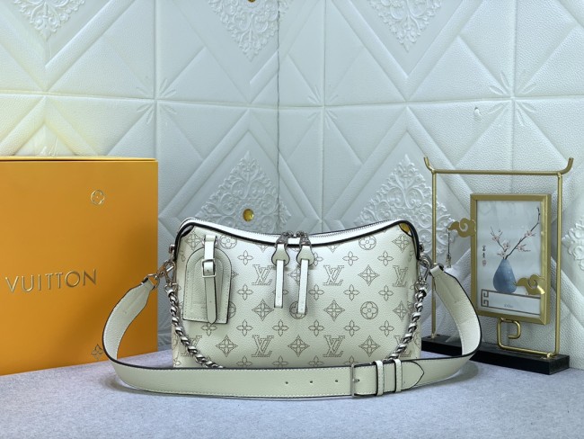 M24114 Canvas leather bag ,5A,size 32x29x13cm, no box, B110-230