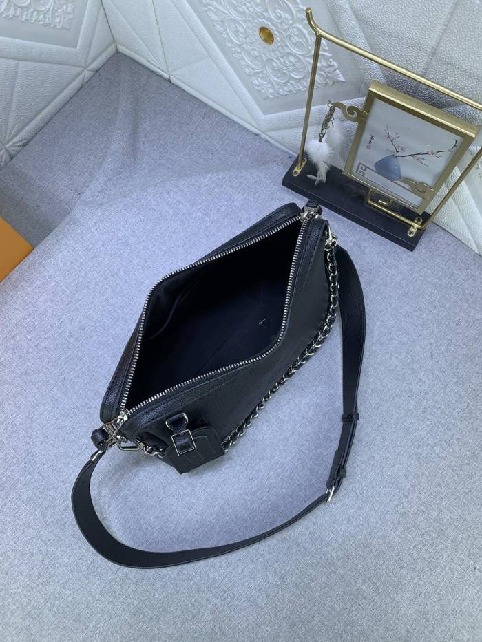 M24132 Canvas leather  bag ,5A,size 32x29x13cm, no box, B110-228