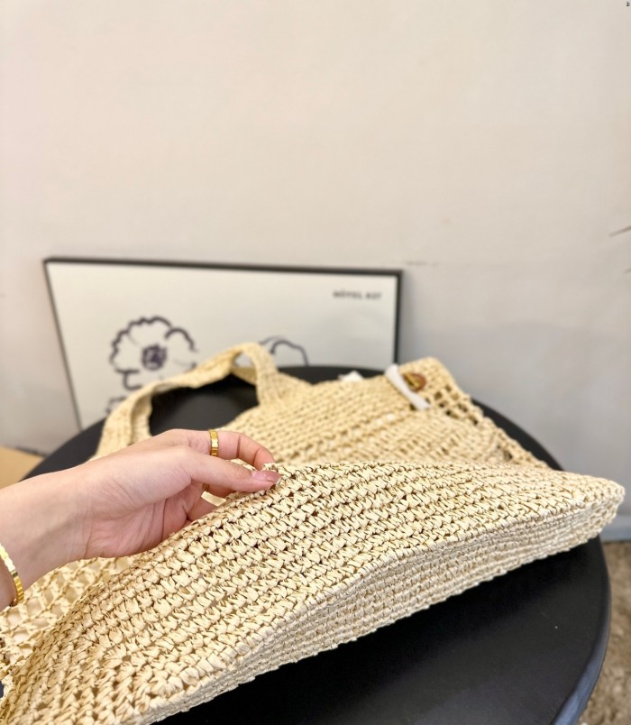 Straw raffia shopping bag mother  beach bag ,4A , size 45x38cm ,no box,  B88-1783