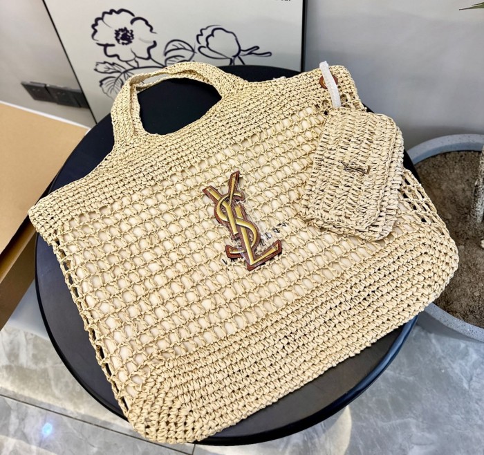 Straw raffia shopping bag mother  beach bag ,4A , size 45x38cm ,no box,  B88-1783