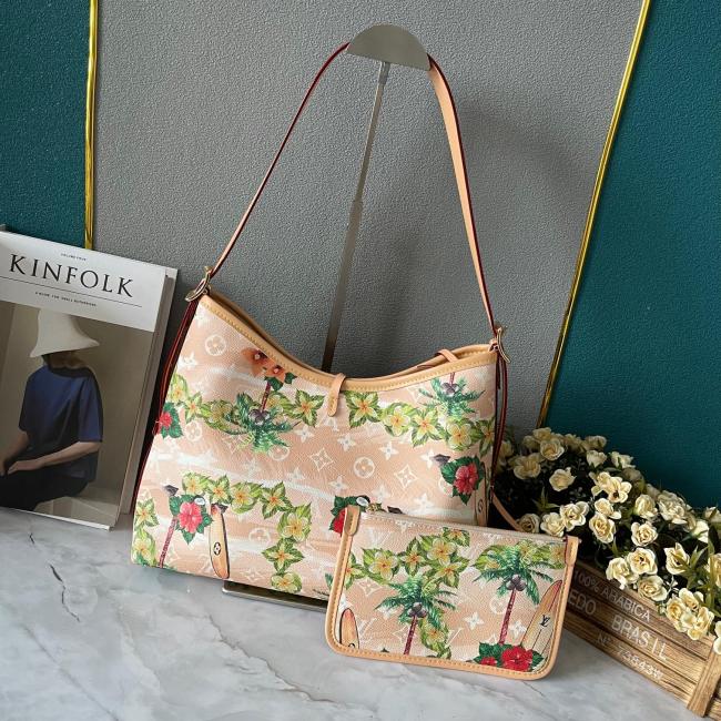 M46203 CarryAll Canvas leather bag ,5A,size 29x24x12cm, no box, B110-246