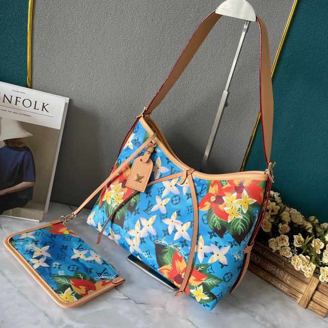 M46203 CarryAll Canvas leather bag ,5A,size 29x24x12cm, no box, B110-247