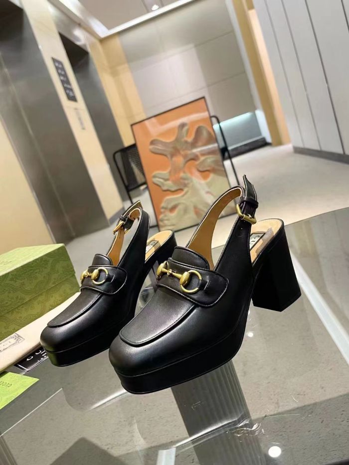 Women leather heel sandal shoes, heel 8.5cm,size 35-42, SS88-703