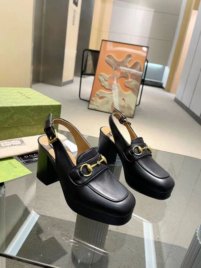 Women leather heel sandal shoes, heel 8.5cm,size 35-42, SS88-703