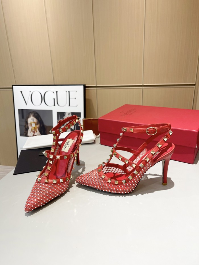 Women leather heel sandal shoes, size 34-42, SS88-689-690