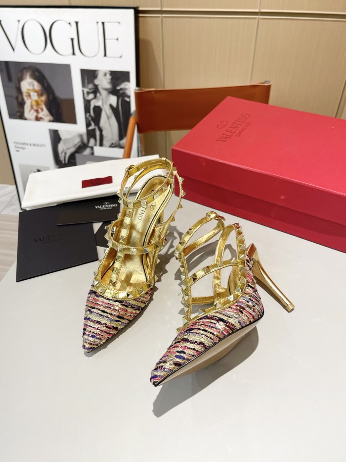 Women leather heel sandal shoes, size 34-42, SS88-687-688