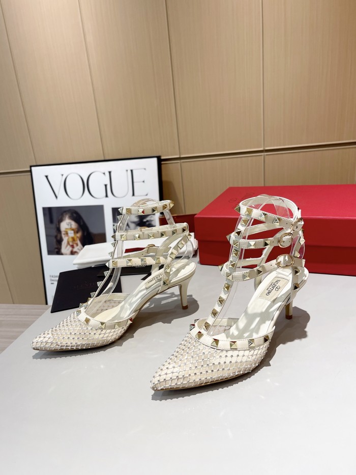 Women leather heel sandal shoes, size 34-42, SS88-697-698