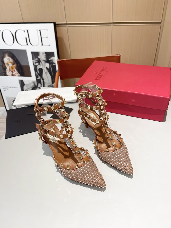 Women leather heel sandal shoes, size 34-42, SS88-695-696
