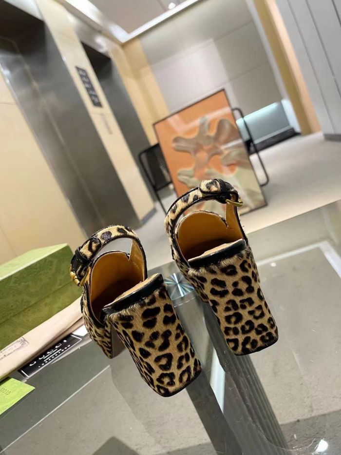 Women leather heel sandal shoes, heel 8.5cm,size 35-42, SS88-705