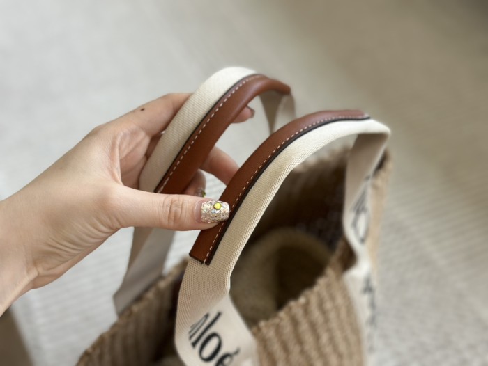 Straw raffia leather bag ,3A , size 23x29cm ,no box,  B68-6144