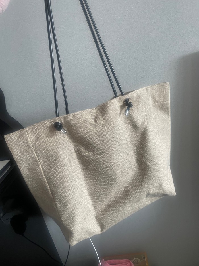 Canvas linen TOTE bag ,budget , size 57x39cm or 48x34cm ,no box,  B20-254-255