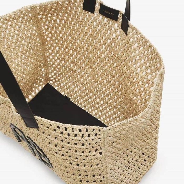 Woven raffia bag ,4A ,size 42x34cm, no box,  B68-6149