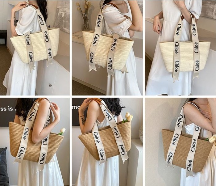 Straw canvas bag , budget, no box, size 44X28cm or 40X25cm , B20-256