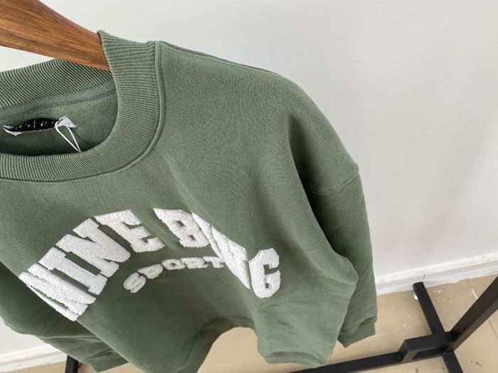 Women's men fashion embroidered crew neck loose hoodie clothes, S-M-L,CL78-148