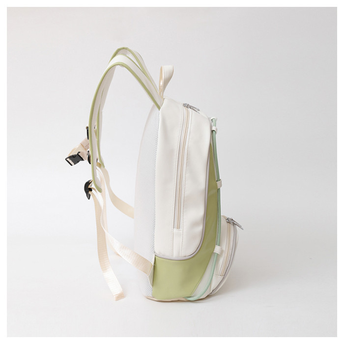 Canvas PU  backpack school bag ,  no box, size 42x30x14cm , B25-258-260