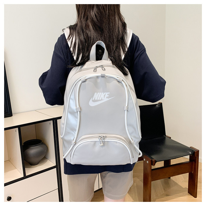 Canvas PU  backpack school bag ,  no box, size 42x30x14cm , B25-258-260