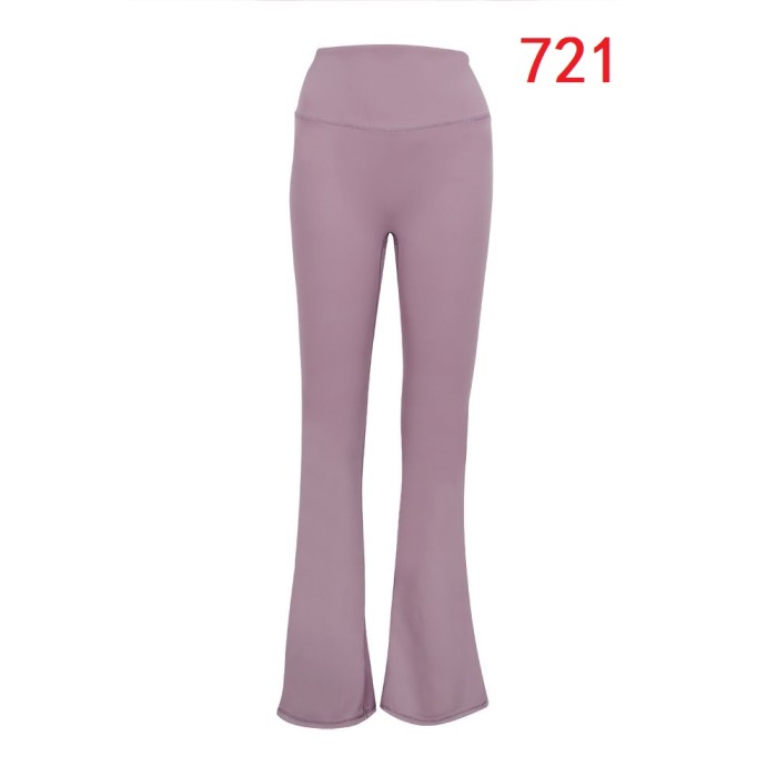 Flare pants Yoga stretch high-waisted hip lift exercise tight hem loose pants，CL30-717-724