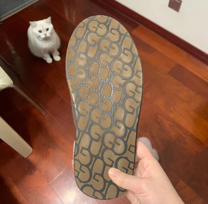 Women flat fur slipper shoes,  size 34-44, with box, SS50-1726-1729