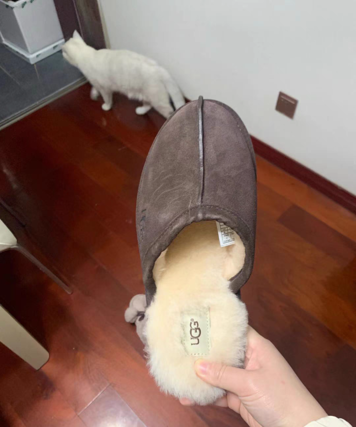 Women flat fur slipper shoes,  size 34-44, with box, SS50-1726-1729