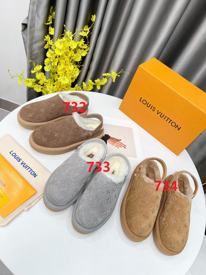 Women flat fur shoes,size 35-41，SS88-732-734