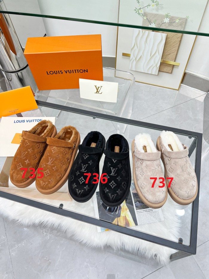 Women flat fur shoes,size 35-41，SS88-735-737