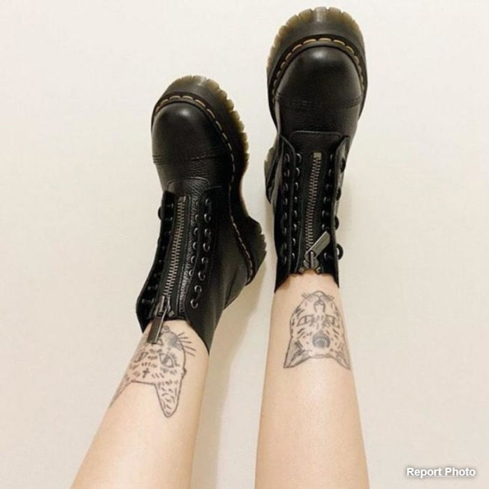 Women's platform boots, split leather, size 35-45, standard size，with box,SS80-575
