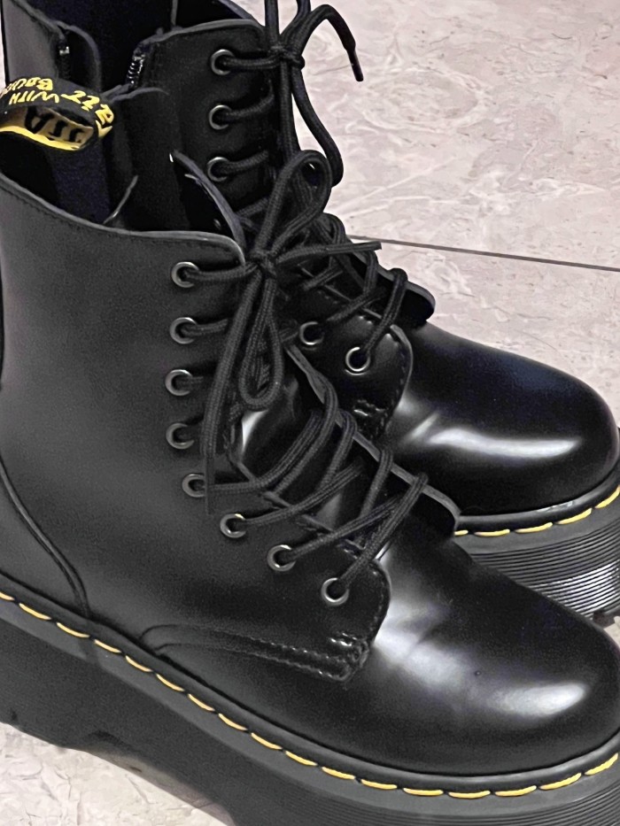 Women's platform boots, split leather, size 35-45, standard size，with box,SS80-578