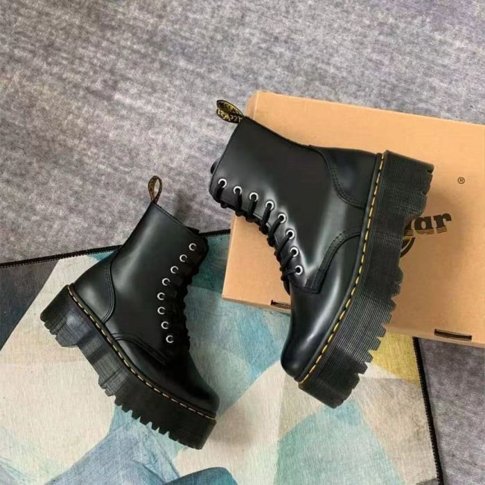 Women's platform boots, split leather, size 35-45, standard size，with box,SS80-578