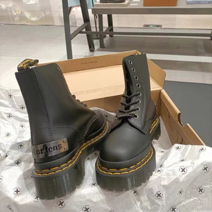 Women's platform boots, split leather, size 34-41, standard size，with box,SS80-579