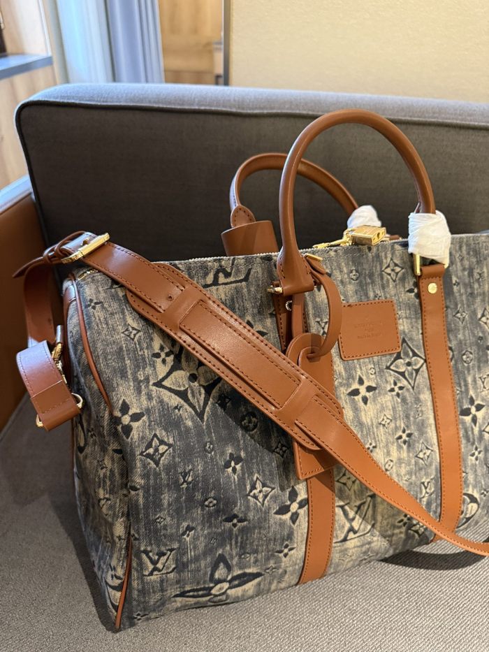 Canvas split leather bag ,AAAA ,size 45cm,no box,  B88-1891
