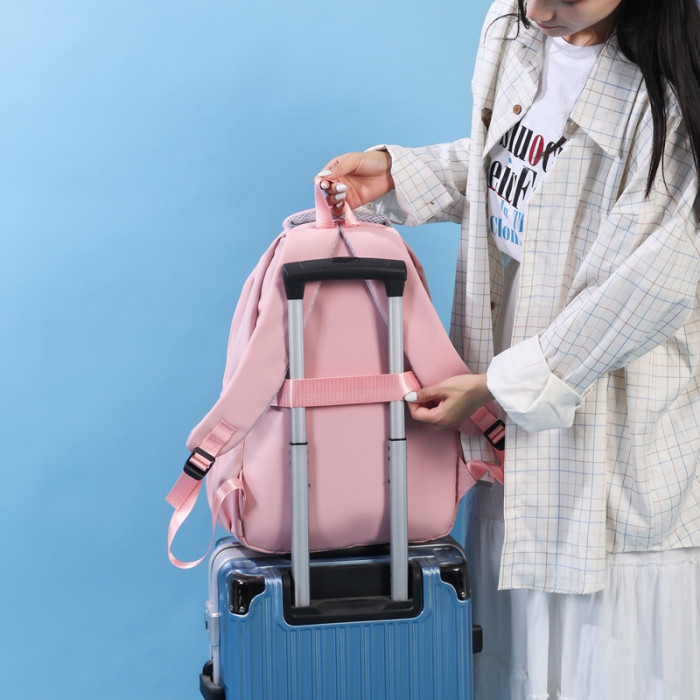 Nylon backpack school bag , size 32x45x18cm, no box , B20-6-9