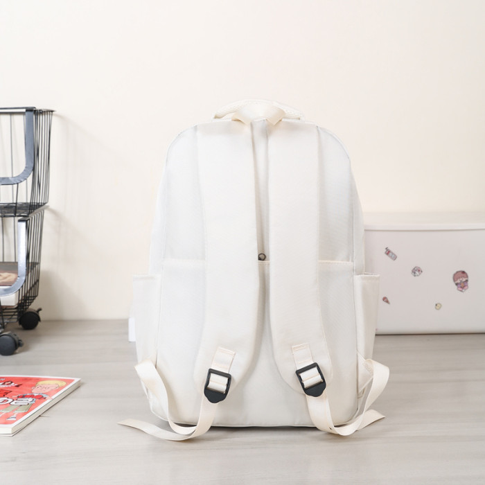 Canvas backpack school bag ,  no box, size 29x44x18cm, B25-1-3